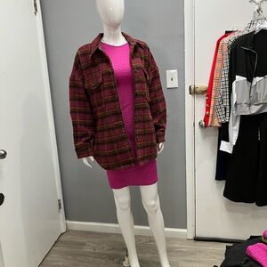 Burgundy Plaid Shacket